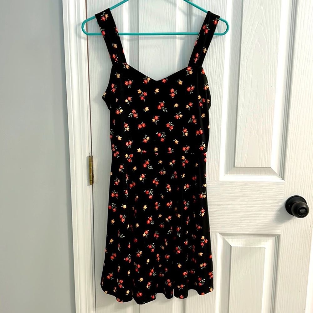 French Grey floral sun dress